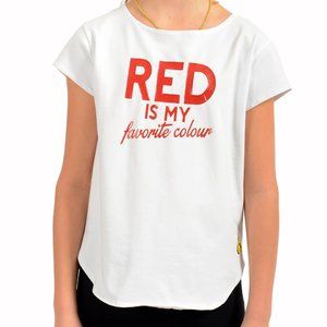 Scuderia Ferrari Girl "Red is my Favorite Color" White Short Sleeve T-Shirt